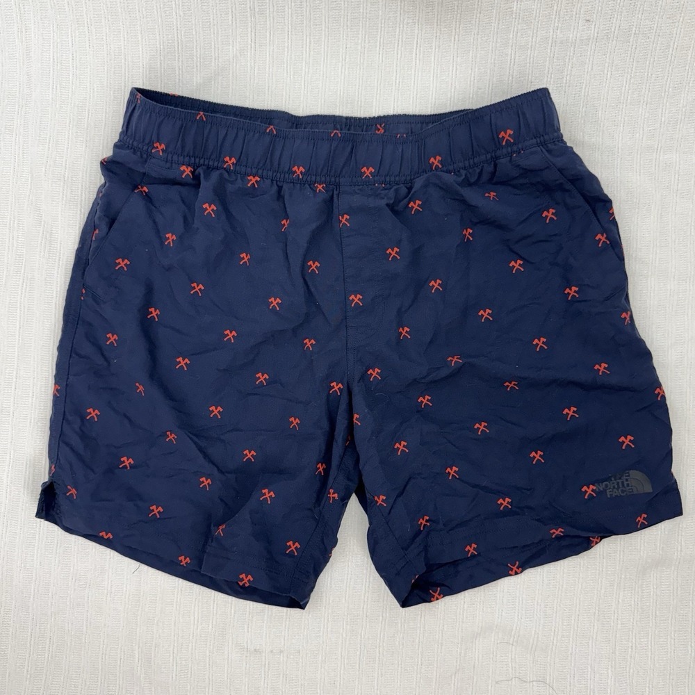 The North Face Class V Pull On Swim Trunks Shorts Mens M Medium Blue Nylon Lined